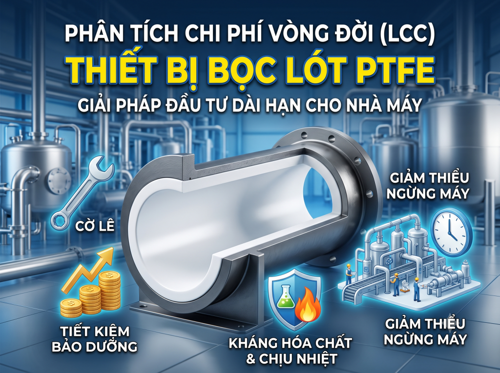 Phân Tích Chi Phí Vòng Đời (Life-Cycle Cost) Của Thiết Bị Bọc Lót PTFE - Bài Toán Đầu Tư Dài Hạn Cho Nhà Máy